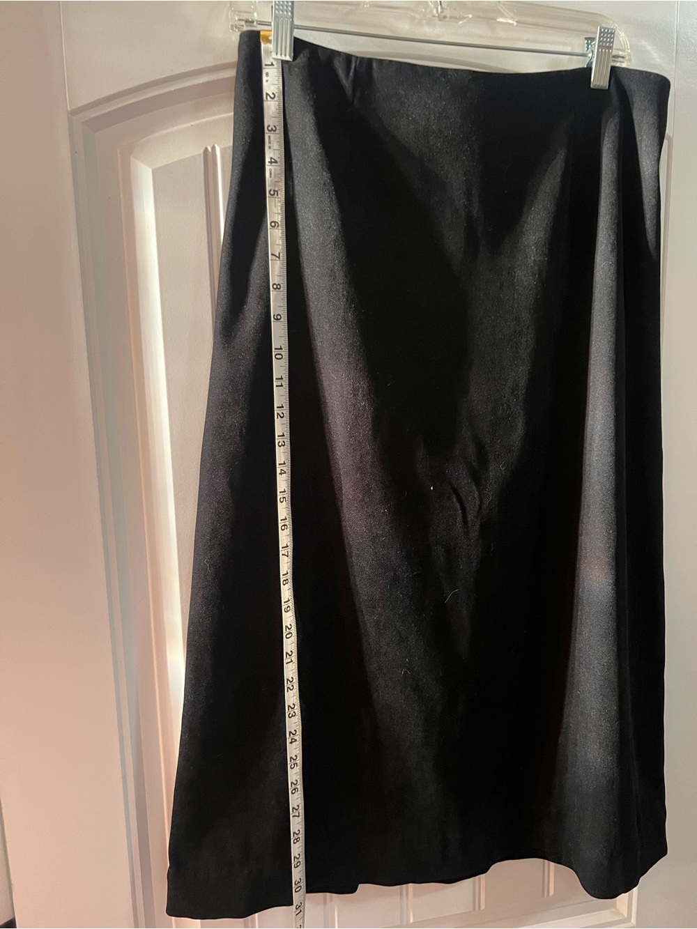 Christopher & Banks Black A-Line Midi Skirt